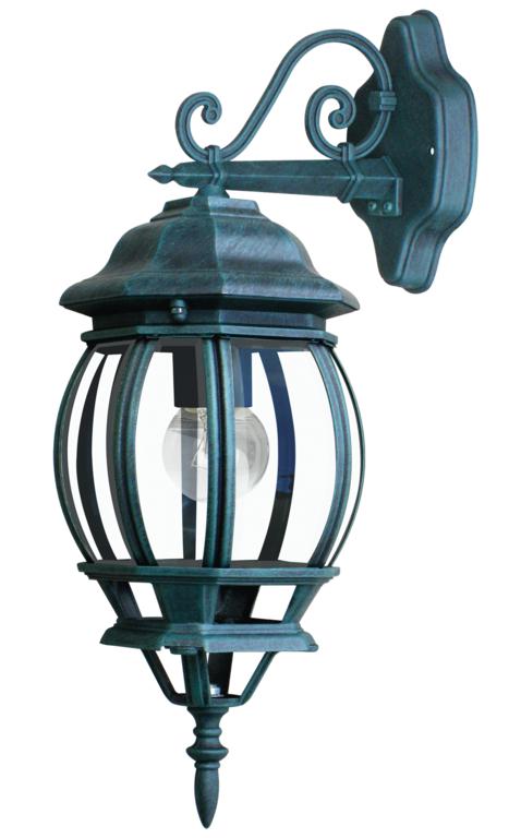 Applique lanterna per esterno IP44 in alluminio nero pennellato verde diffusore vetro lampada 1XE27 non inclusa SANTIAGO Applique lanterna per esterno IP44 in alluminio nero pennellato verde diffusore vetro lampada 1XE27 non inclusa SANTIAGO
